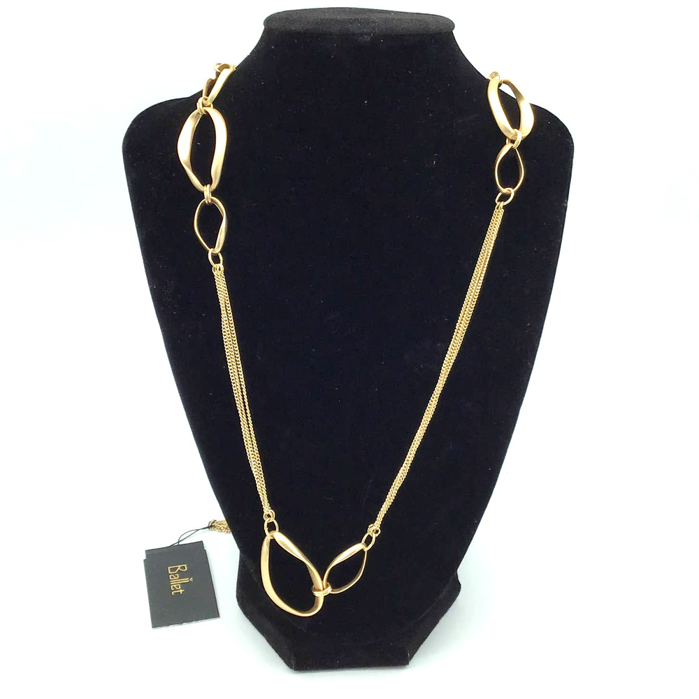 Ballet Brushed Gold Necklace